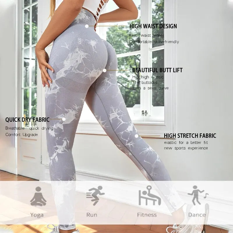 Legging feminina sem costura, cintura alta