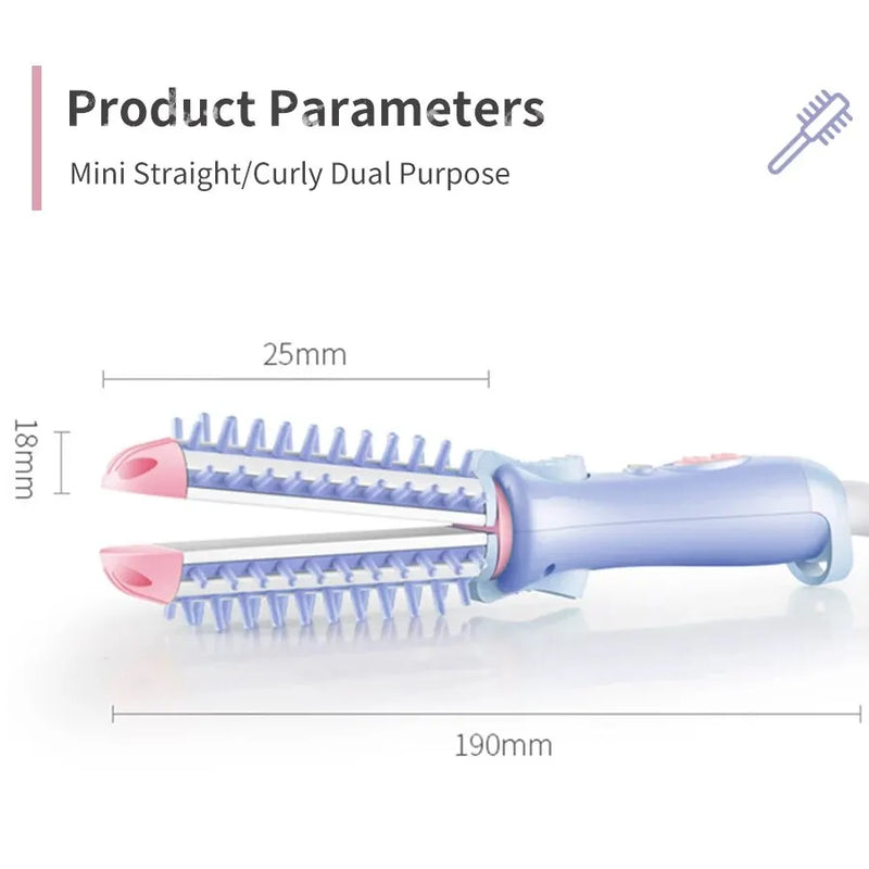 Mini alisador de cabelo elétrico 2 em 1 --220V
